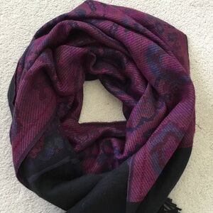 Elegant Purple and Black Women's Scarf